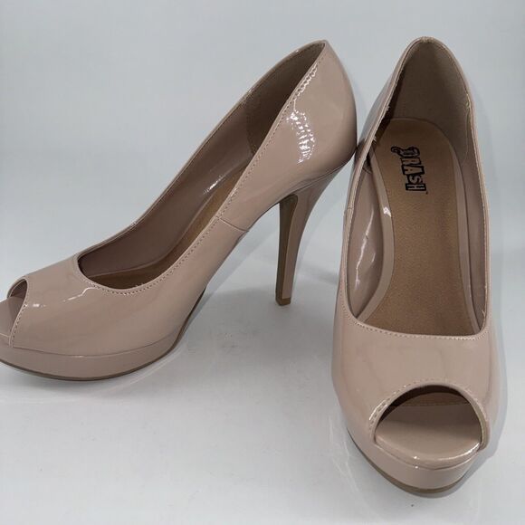 Open Toe High Heel Pumps Stiletto Shoes Brash Women’s Pink Size 8.5 Slip-On - Picture 2 of 9